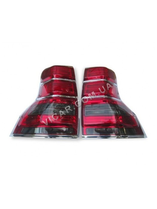 Задние фонари LED темные, хром Prado 150 (2009...)